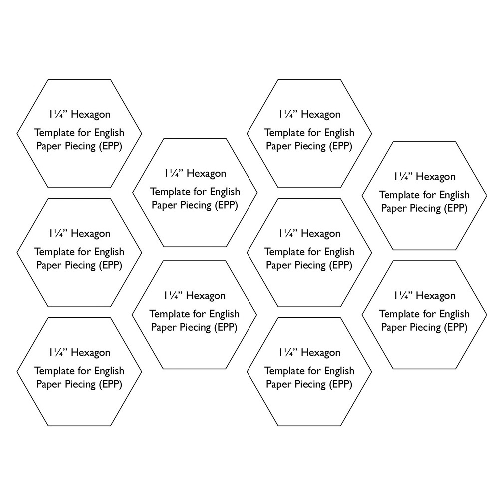 1 1/4&quot; Hexagon | Free Templates throughout English Paper Piecing Patterns Free Printable