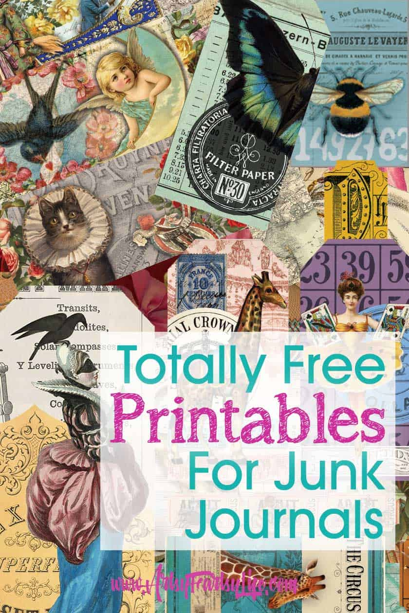 10 Free Junk Journal Printables – Artsy Fartsy Life in Free Printable Junk Journal Kits