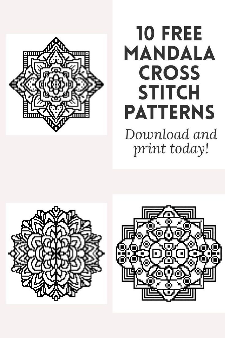 10 Free Mandala Cross Stitch Patterns - Craft With Cartwright pertaining to Free Printable Blackwork Patterns