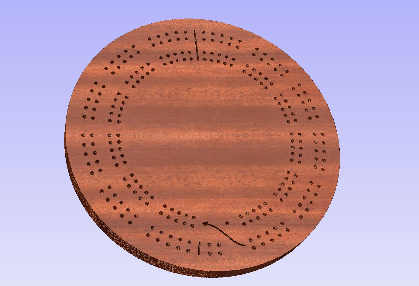 10 Inch Round 2-Track Template regarding Free Printable Round Cribbage Board Template