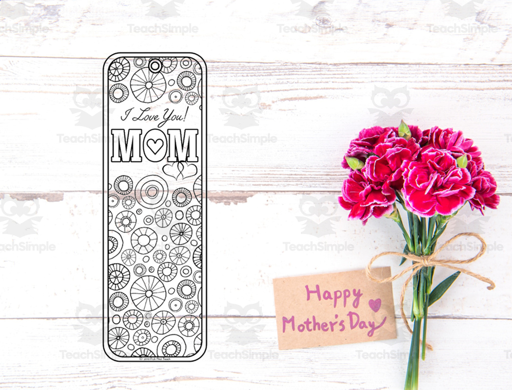 10 Mother Delicate S Day Coloring Bookmarks for Free Printable Mother&amp;#039;S Day Bookmarks