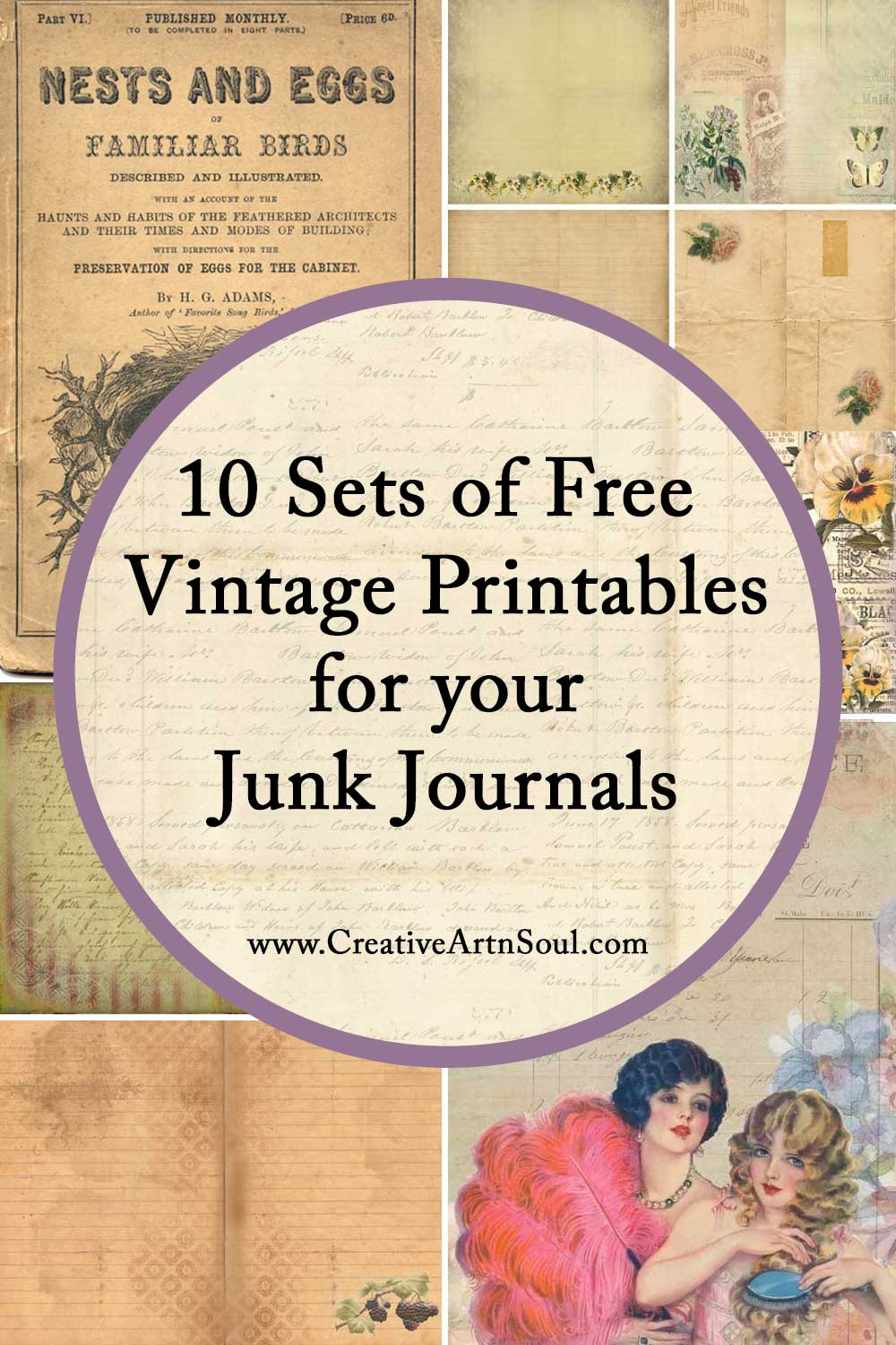 10 Sets Of Free Vintage Printables For Your Junk Journals inside Free Printable Junk Journal Ephemera