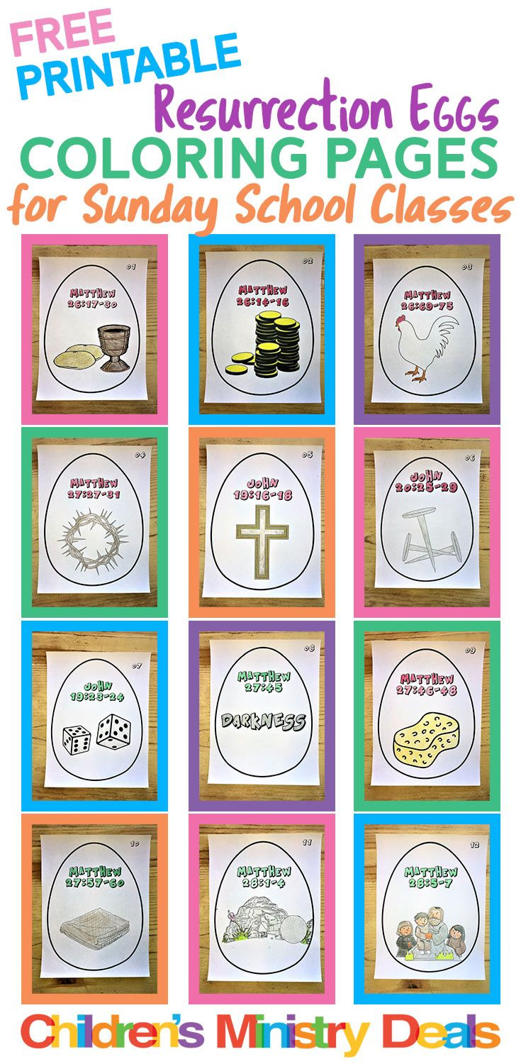 12 Free Easter Eggs Coloring Pages for Resurrection Eggs Printable Free