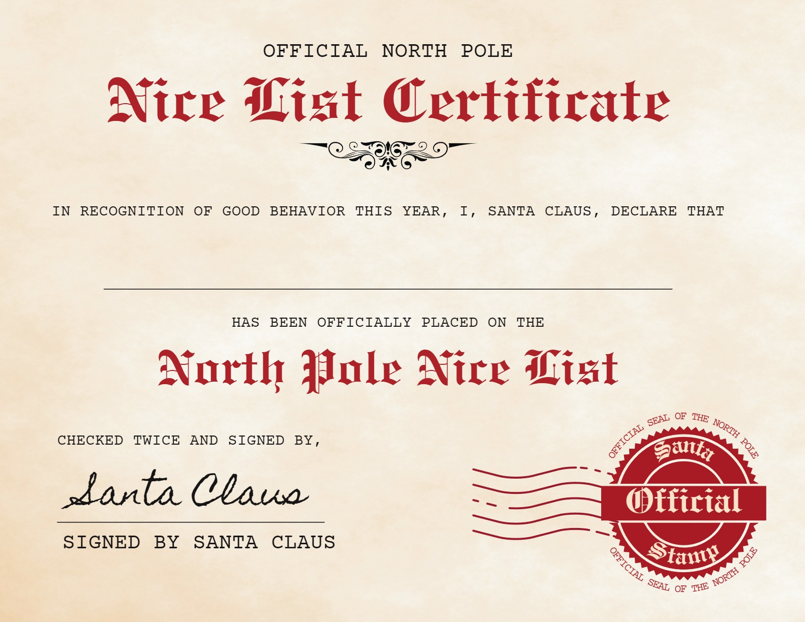 18 Nice List Certificates (Free Pdf Printables) with Printable Nice List Certificate Free