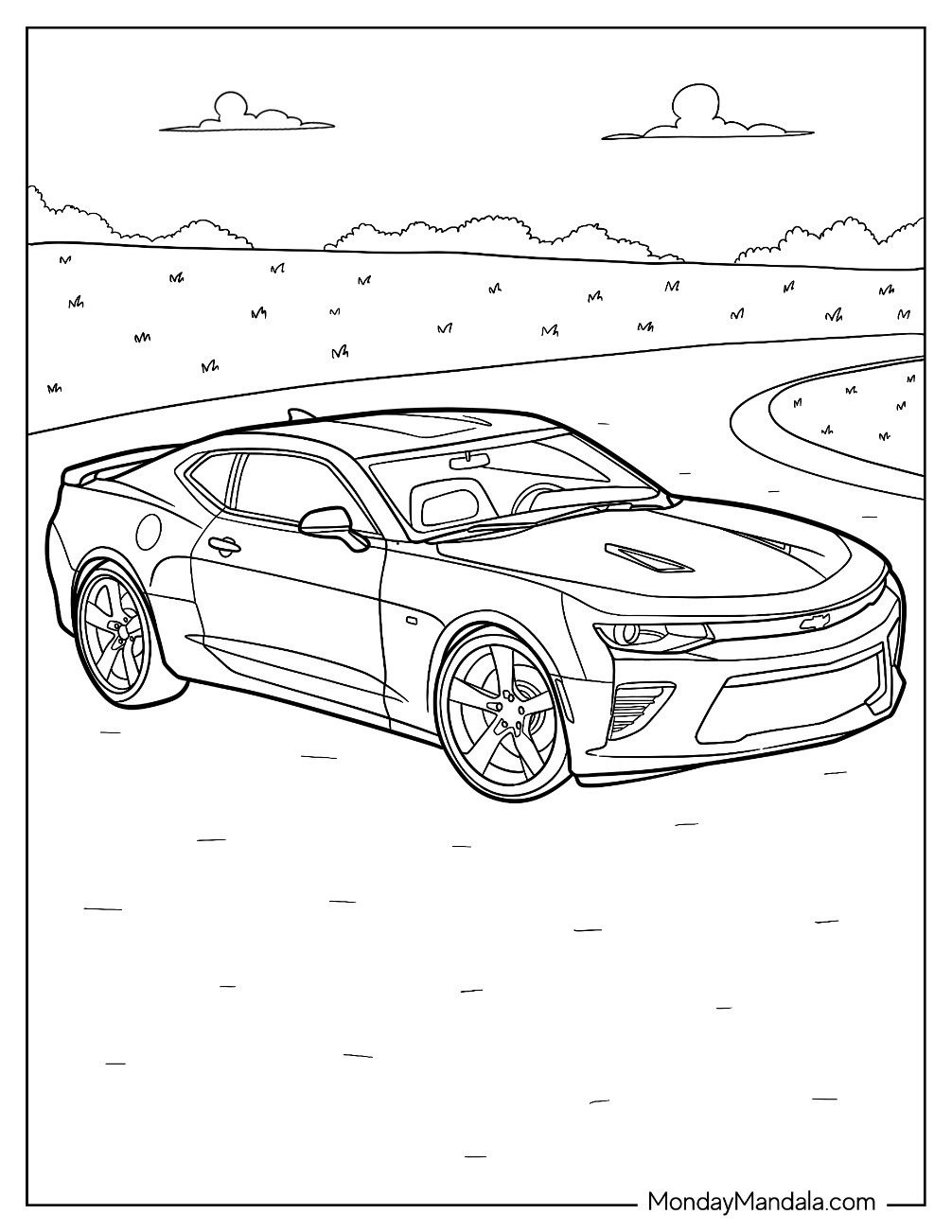 20 Chevrolet Coloring Pages (Free Pdf Printables) inside Free Printable Camaro Coloring Pages