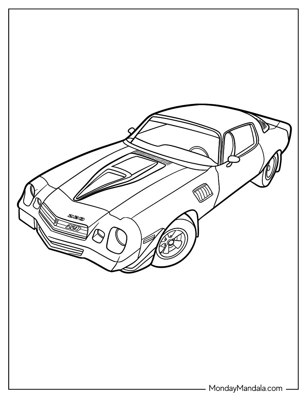 20 Chevrolet Coloring Pages (Free Pdf Printables) with Free Printable Camaro Coloring Pages