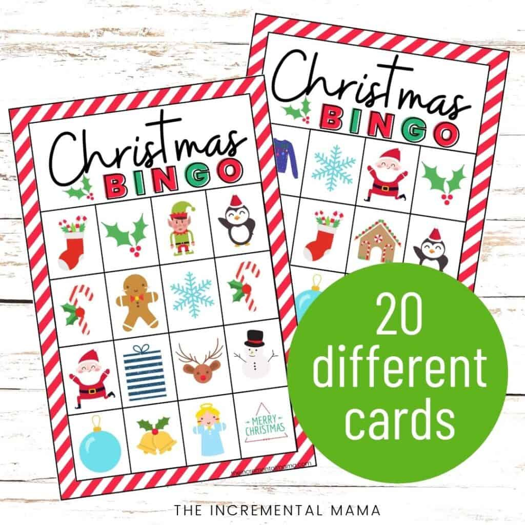 20 Free Printable Christmas Bingo Cards - The Incremental Mama with Free Printable Christmas Bingo Cards 1-75