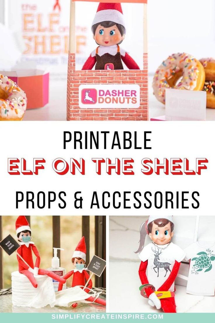 20 Free Printable Elf On The Shelf Props &amp;amp; Accessories with Elf On The Shelf Free Printable Props