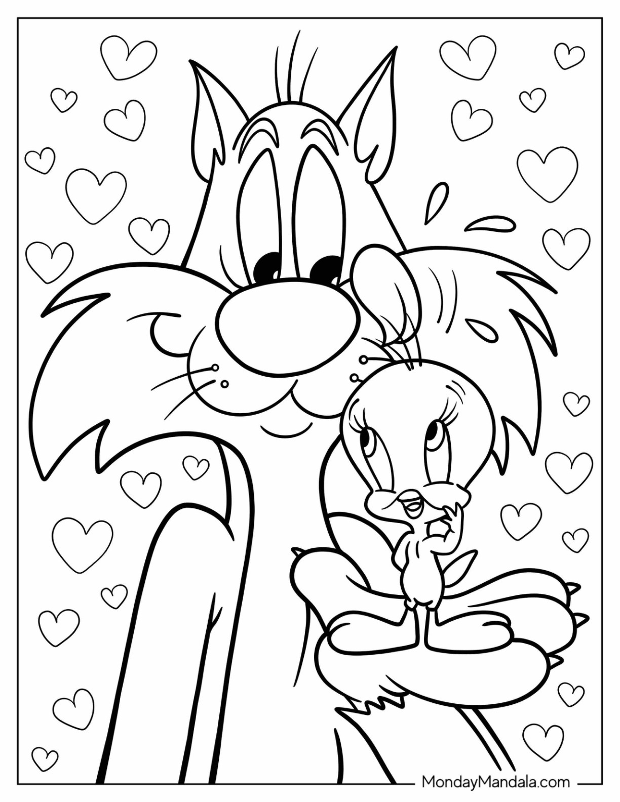 20 Tweety Bird Coloring Pages (Free Pdf Printables) in Tweety Bird Coloring Pages Printable Free