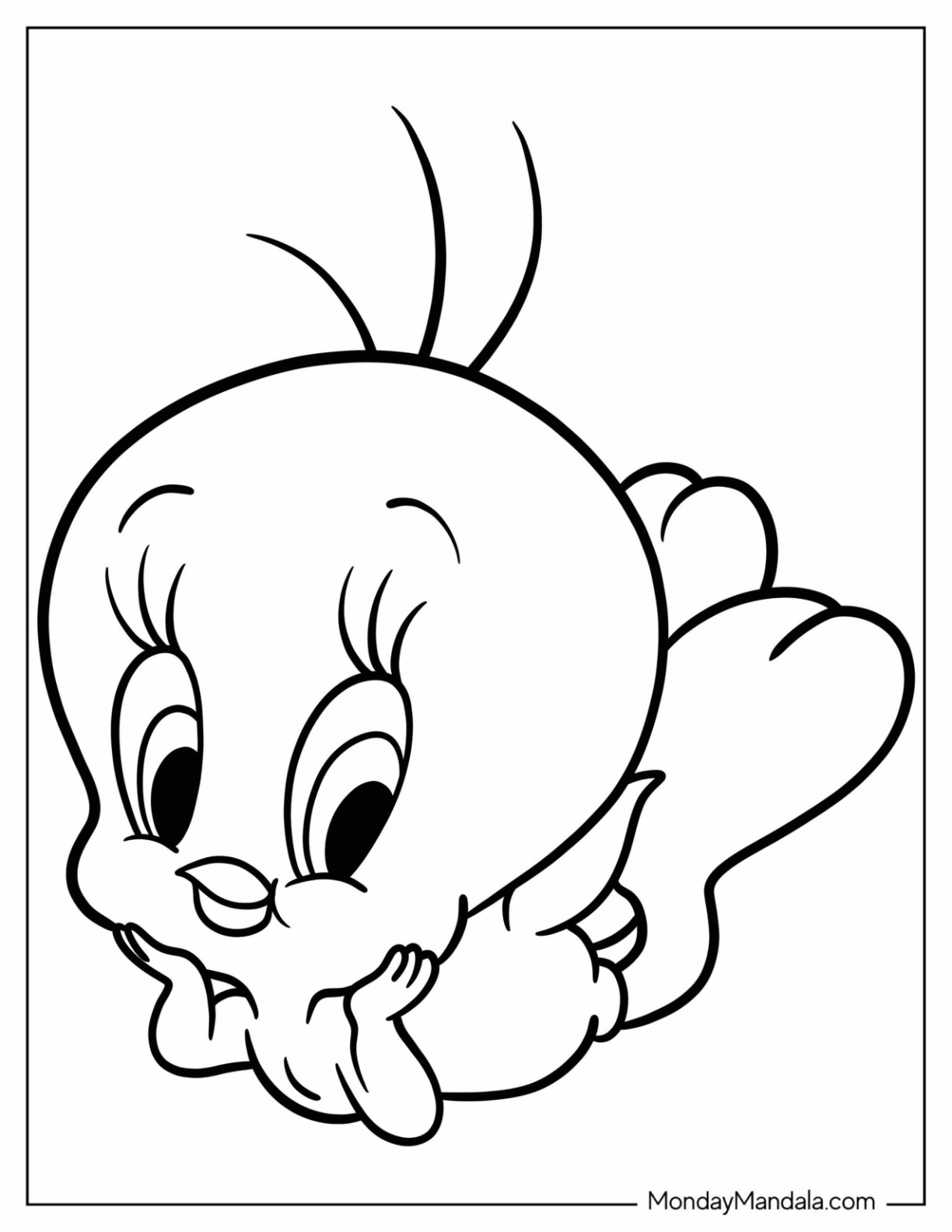 20 Tweety Bird Coloring Pages (Free Pdf Printables) intended for Tweety Bird Coloring Pages Printable Free