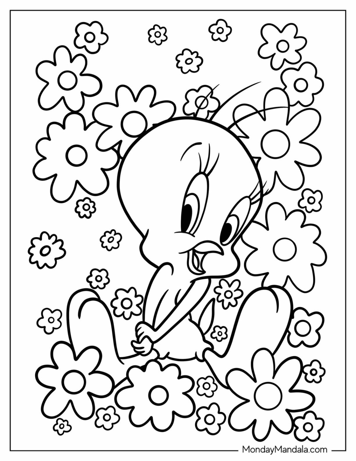 20 Tweety Bird Coloring Pages (Free Pdf Printables) within Tweety Bird Coloring Pages Printable Free