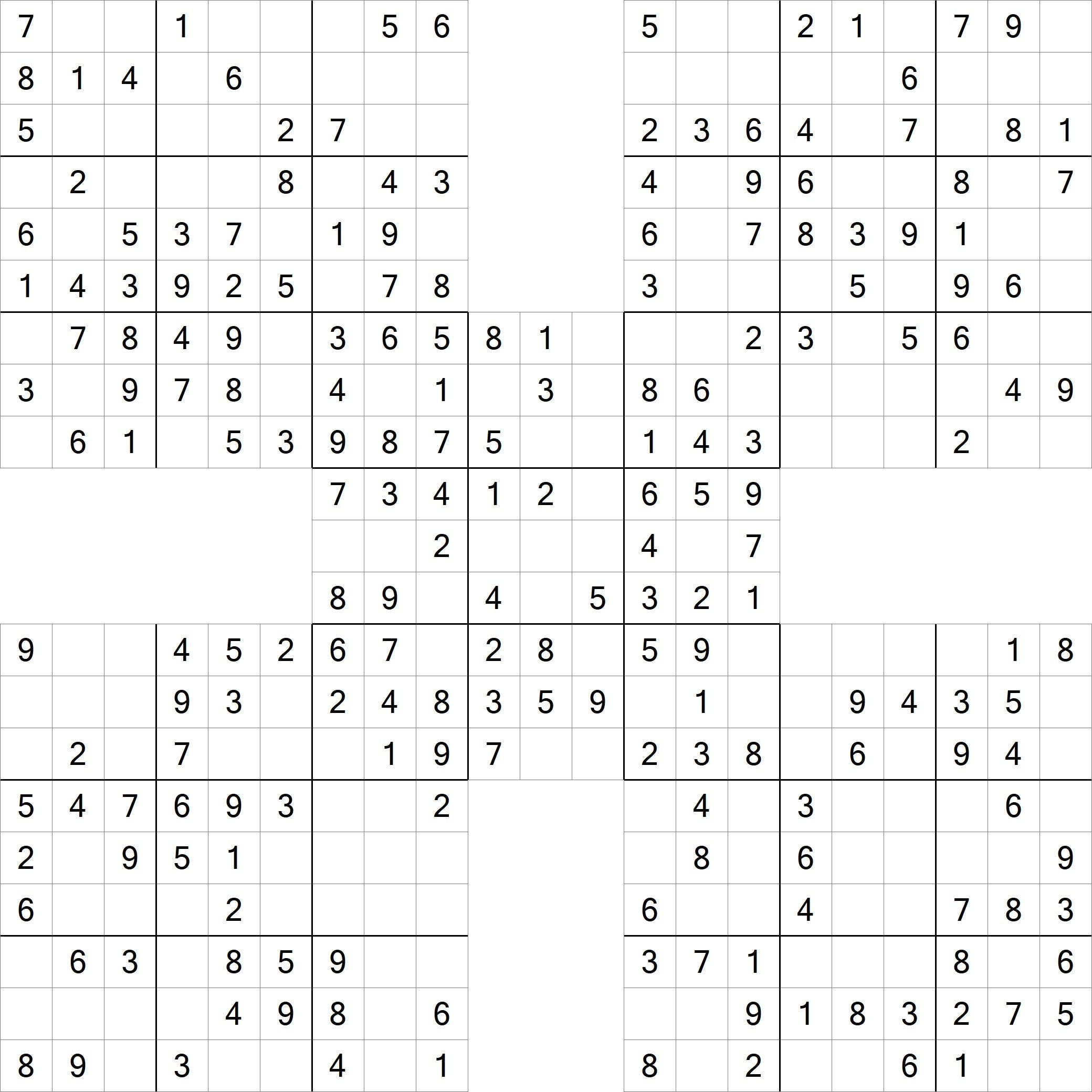 200 Einfache Samurai Sudoku Puzzles - Png - Instant Digital Download - Ideal Für Die Herstellung Von Kdp Puzzle Buch with regard to Free Printable Samurai Sudoku