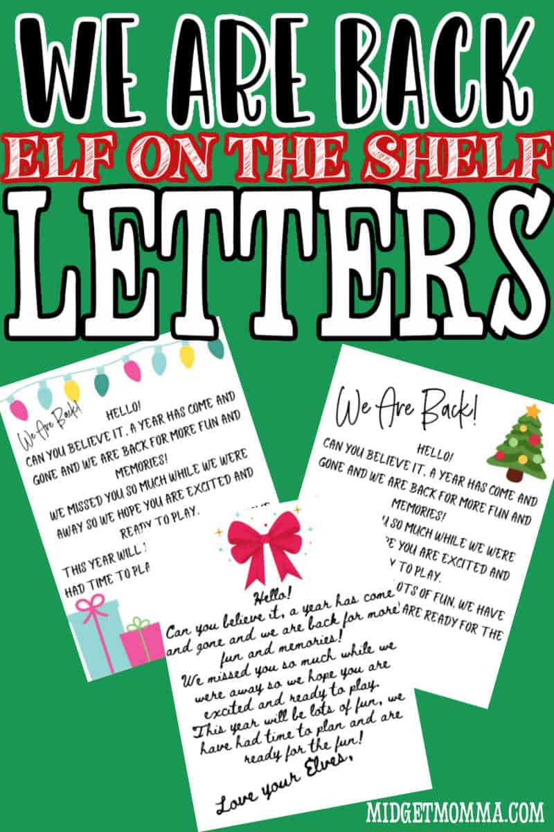 21 Free &amp;quot;We Are Back&amp;quot; Elf On The Shelf Arrival Letters Printables throughout Elf Is Back Free Printable