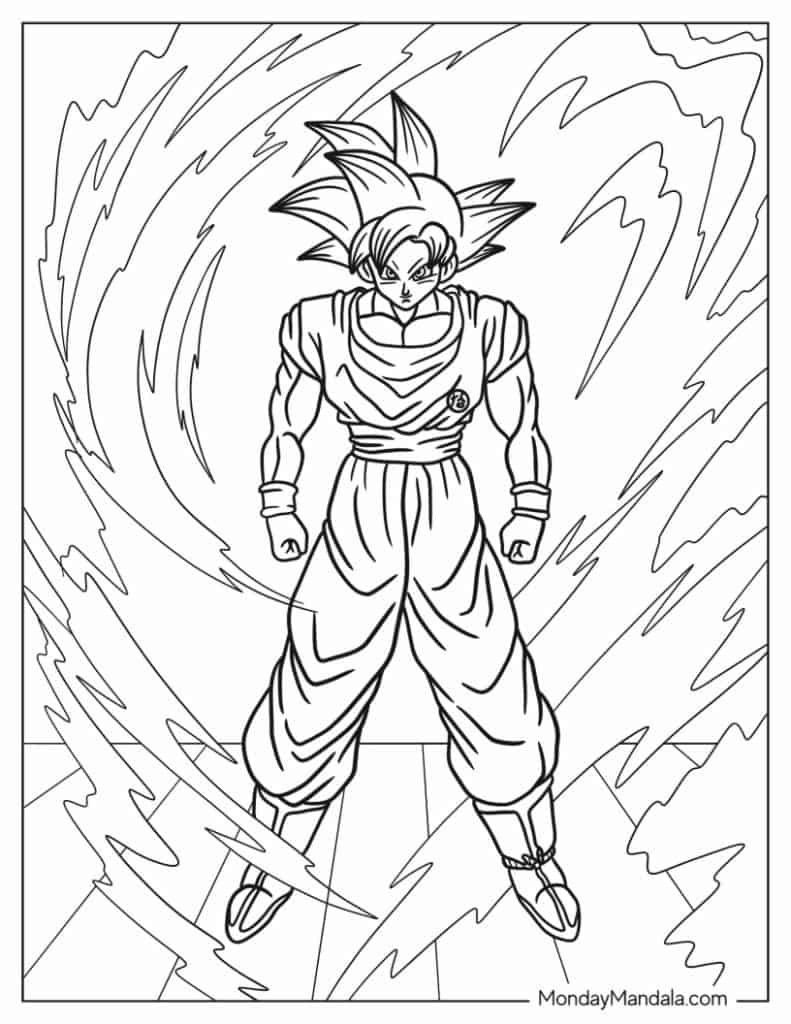 22 Goku Coloring Pages (Free Pdf Printables) with regard to Free Printable Goku Coloring Pages