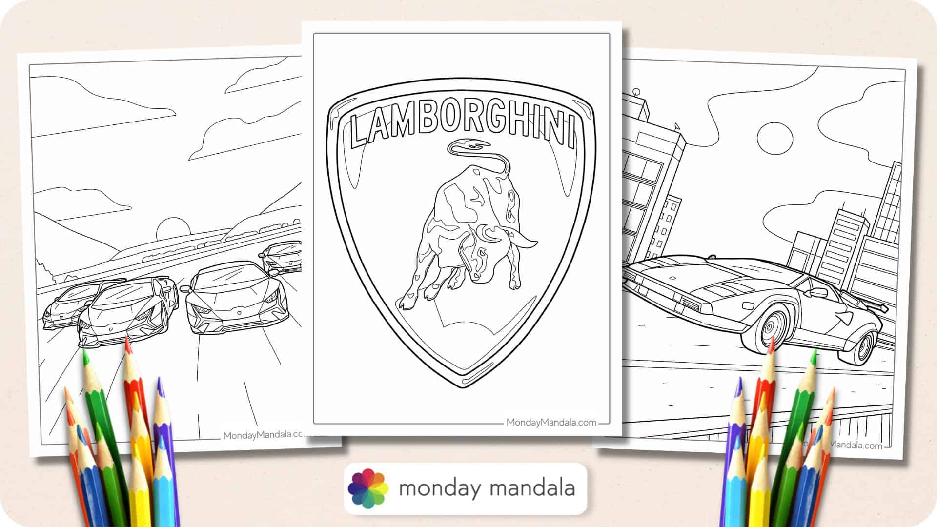 24 Lamborghini Coloring Pages (Free Pdf Printables) for Free Printable Lamborghini Coloring Pages