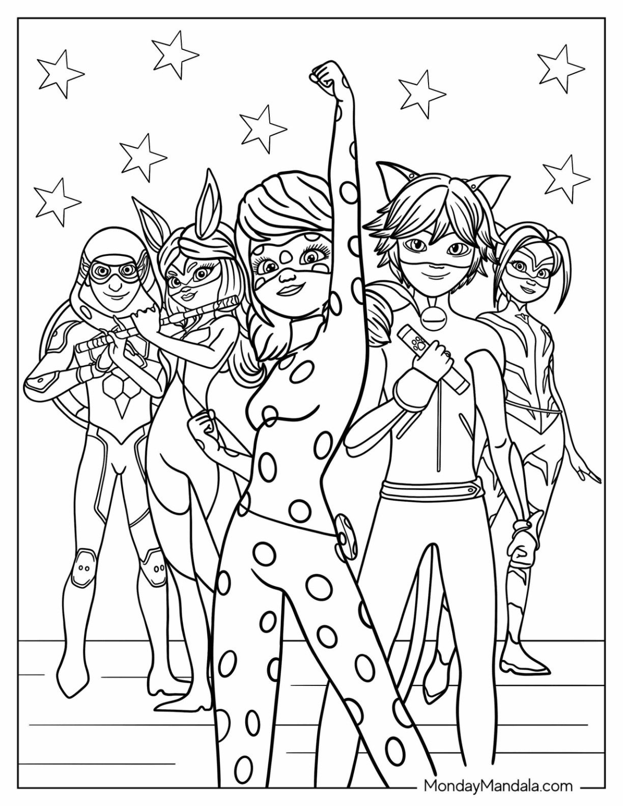 24 Miraculous Ladybug Coloring Pages (Free Pdf Printables) throughout Free Printable Miraculous Ladybug Coloring Pages