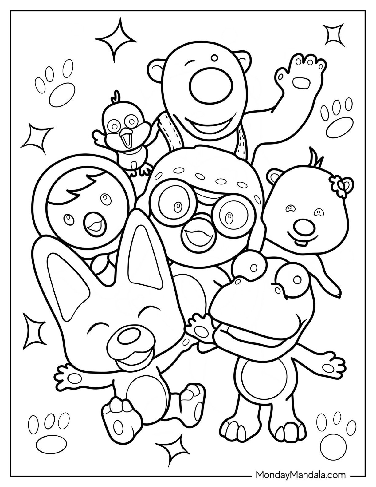 24 Pororo Coloring Pages (Free Pdf Printables) throughout Pororo Coloring Pages Free Printable