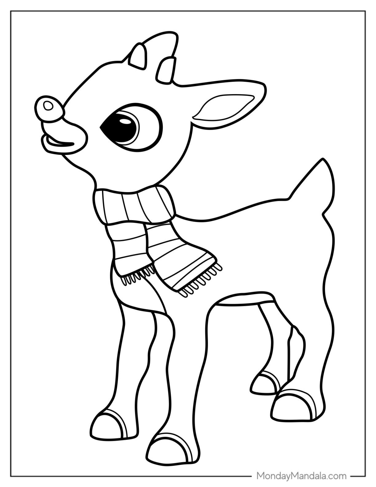 24 Rudolph Coloring Pages (Free Pdf Printables) with Rudolph Coloring Pages Free Printable