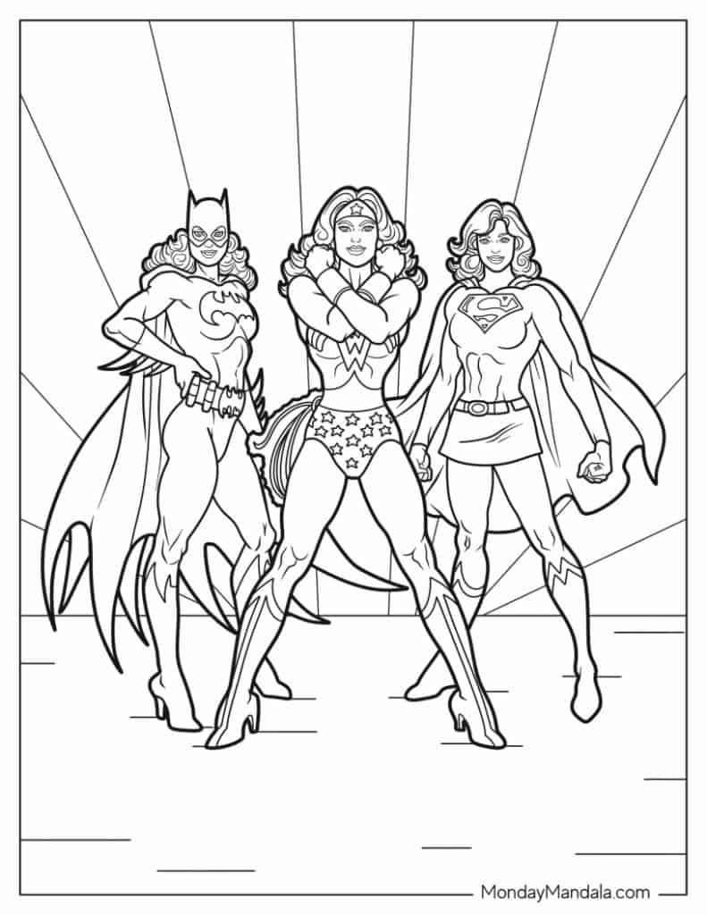 24 Wonder Woman Coloring Pages (Free Pdf Printables) throughout Wonder Woman Coloring Pages Free Printable