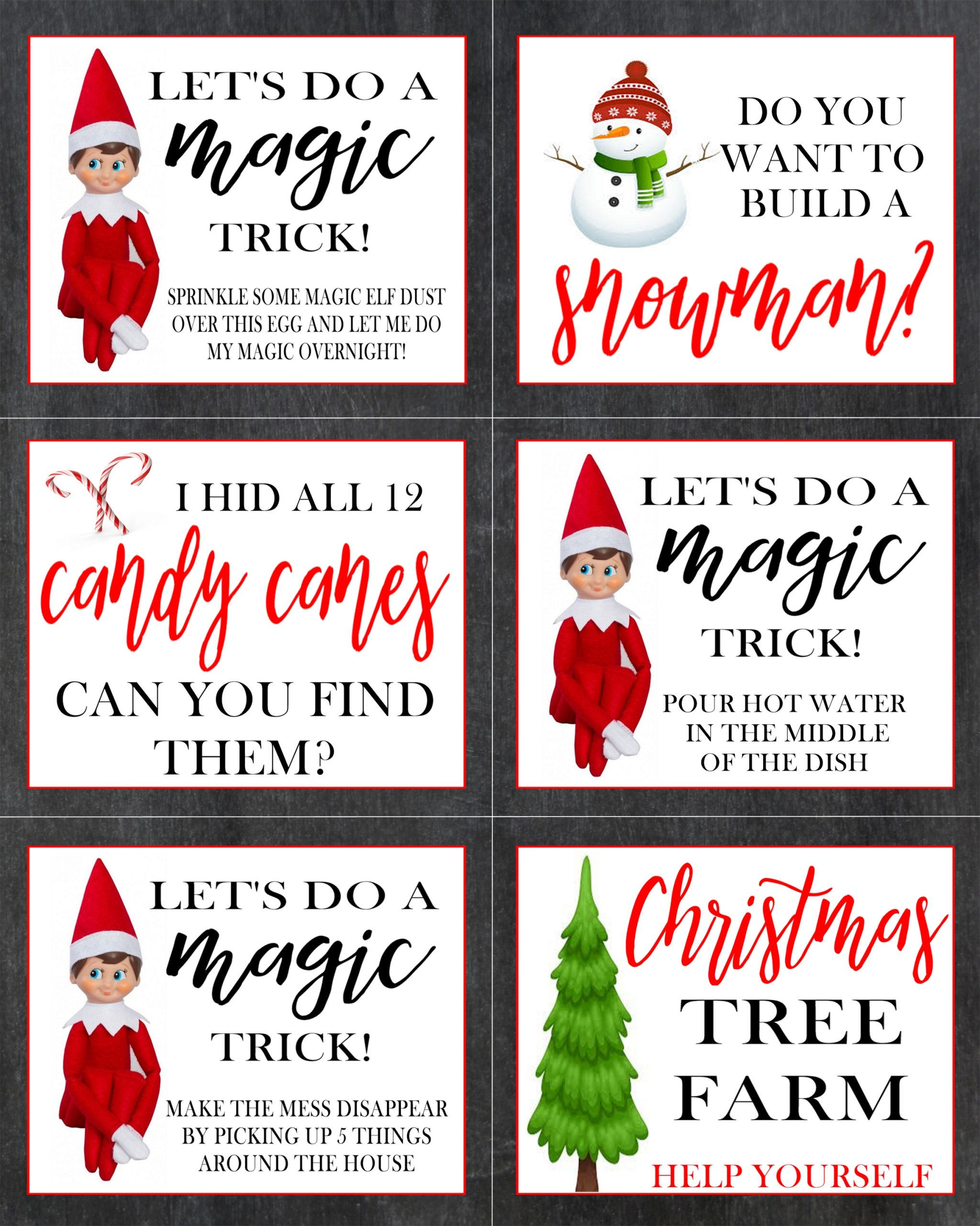 25 Easy Elf On The Shelf Ideas - Crisp Collective for Elf on the Shelf Printables Free