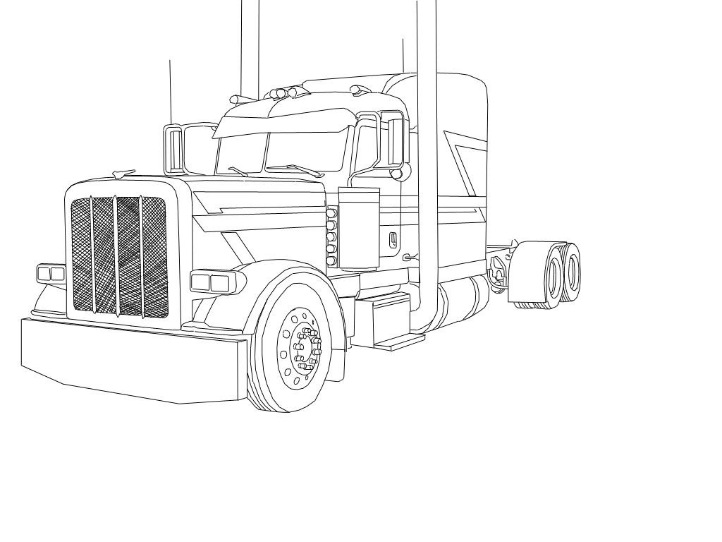 25+ Pretty Photo Of Semi Truck Coloring Pages - Davemelillo regarding Free Printable Peterbilt Coloring Pages