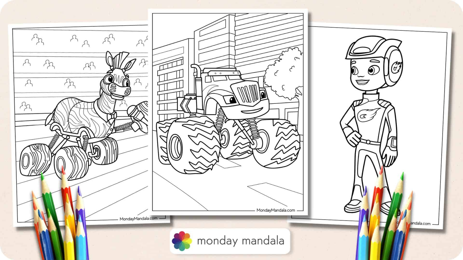 26 Blaze And The Monster Machine Coloring Pages (Free) in Blaze And The Monster Machines Coloring Pages Free Printable