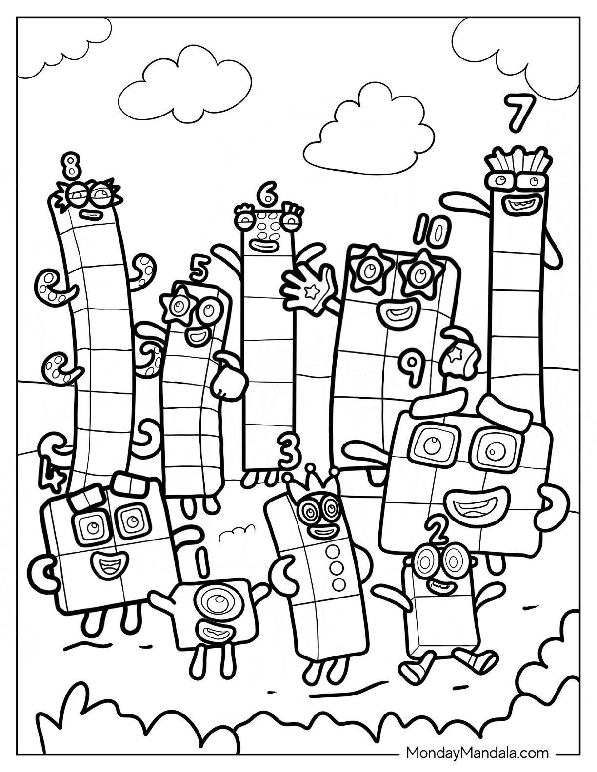 28 Numberblocks Coloring Pages (Free Pdf Printables) in Numberblocks Printables Free Download