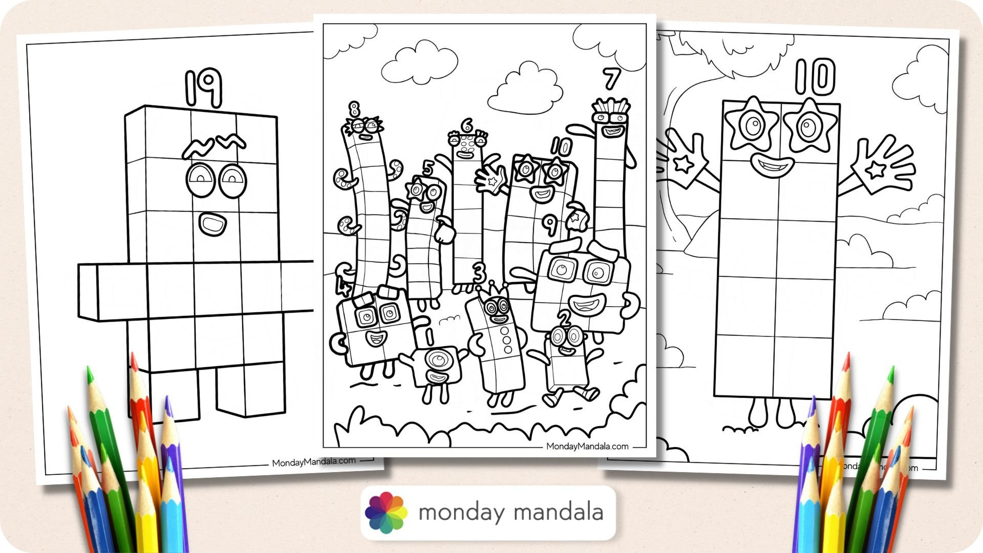 28 Numberblocks Coloring Pages (Free Pdf Printables) throughout Numberblocks Printables Free