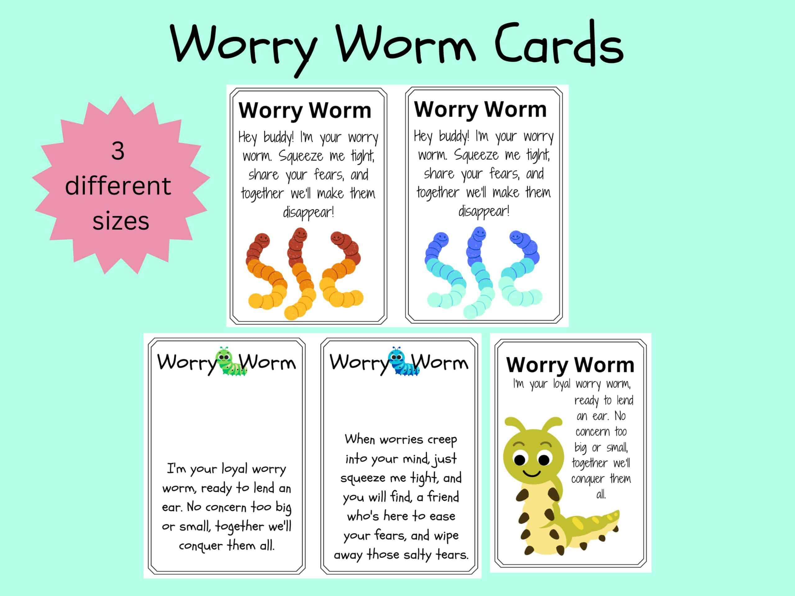 3 Worry Worm Poems Set 2 Printable Tags - Flamingo Crochet - A New Way To Learn Crochet regarding Free Printable Worry Worm Tags