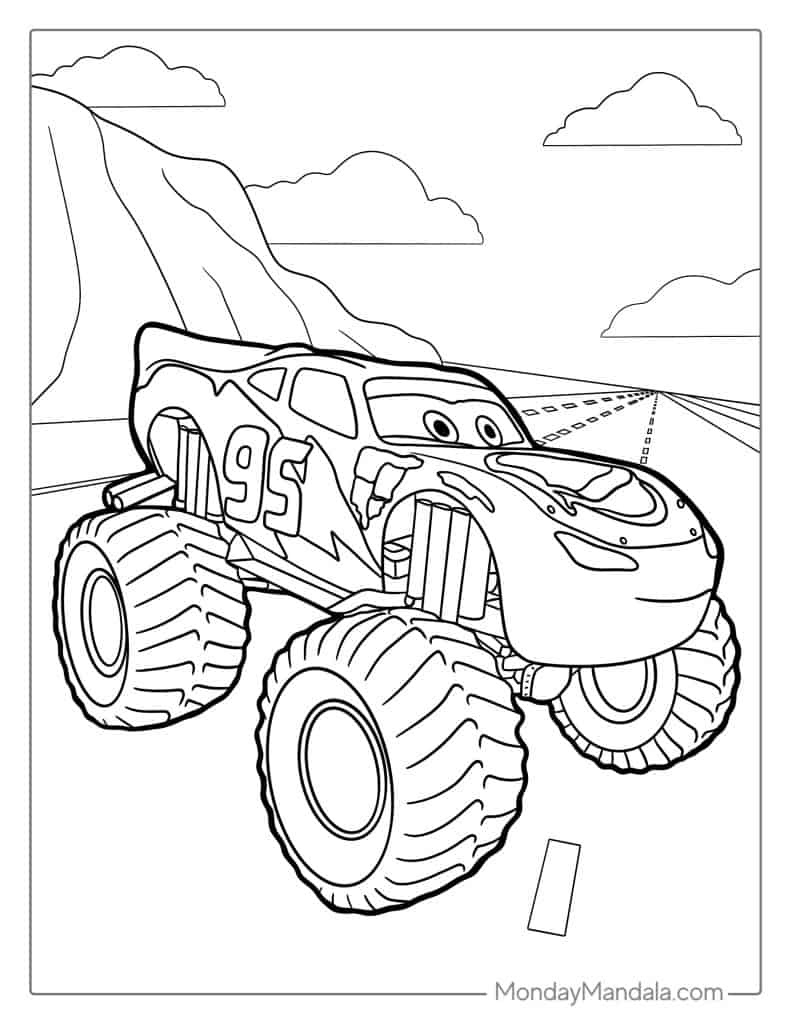 32 Monster Truck Coloring Pages (Free Pdf Printables) regarding Free Printable Monster Truck Coloring Sheets