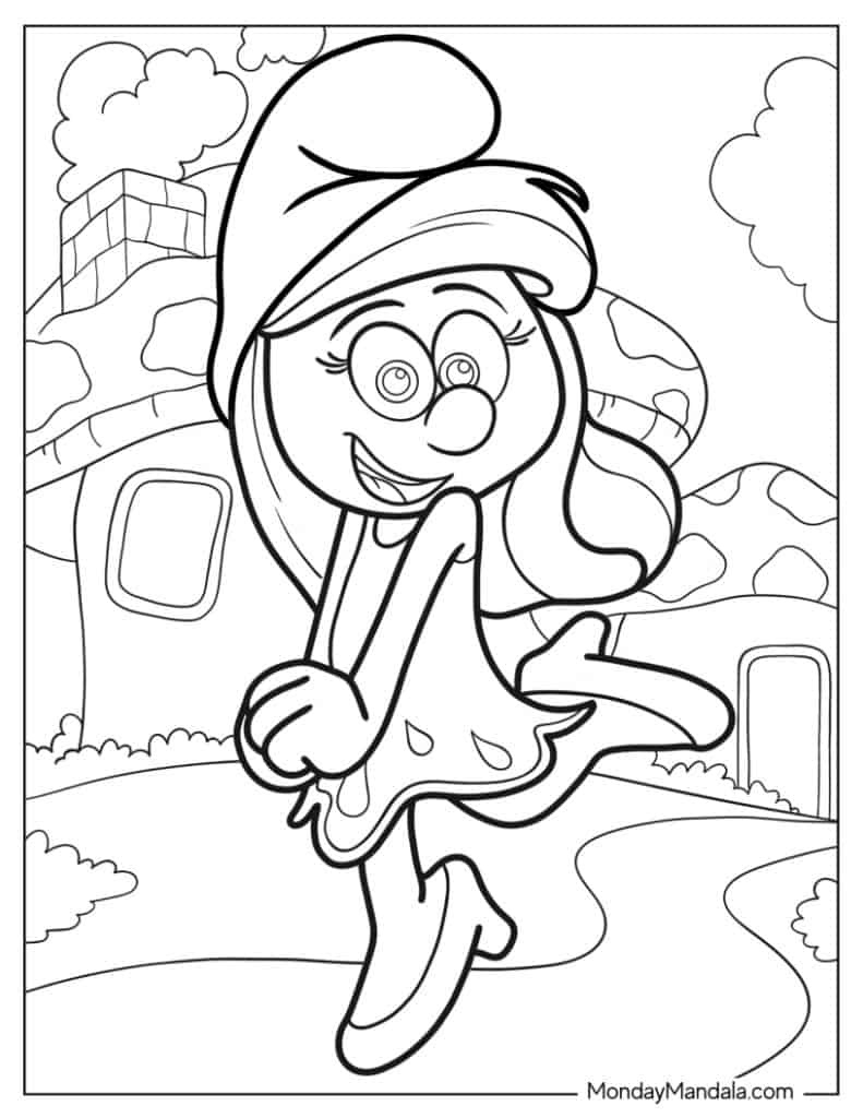 34 Smurf Coloring Pages (Free Pdf Printables) in Free Printable Smurf Coloring Pages