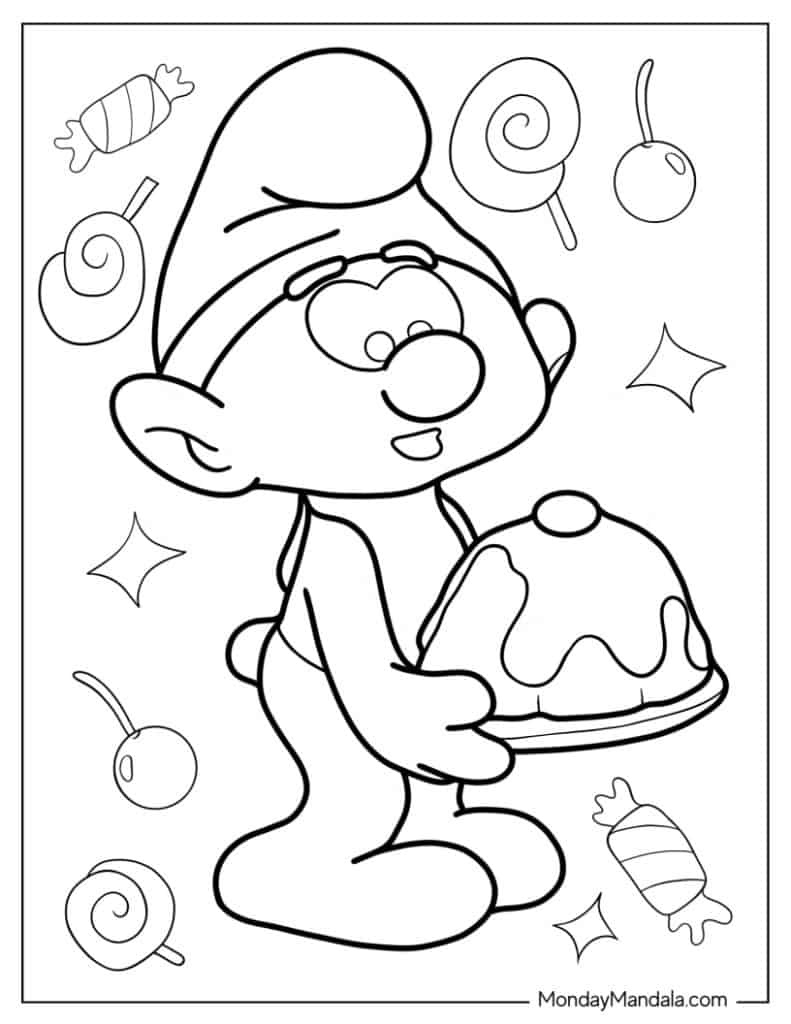 34 Smurf Coloring Pages (Free Pdf Printables) with regard to Free Printable Smurf Coloring Pages