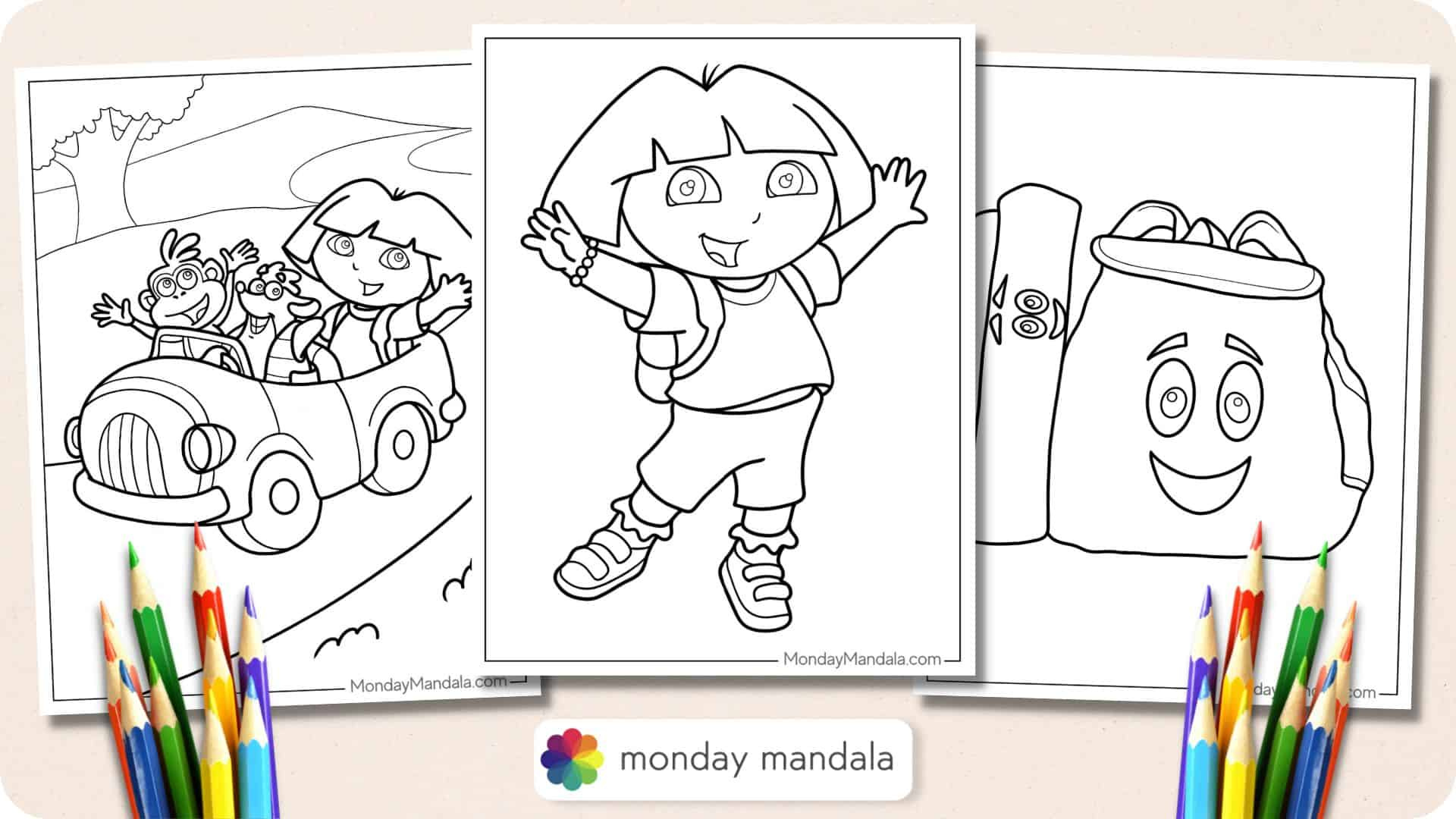 36 Dora The Explorer Coloring Pages (Free Pdf Printables) for Dora The Explorer Coloring Pages Free Printable