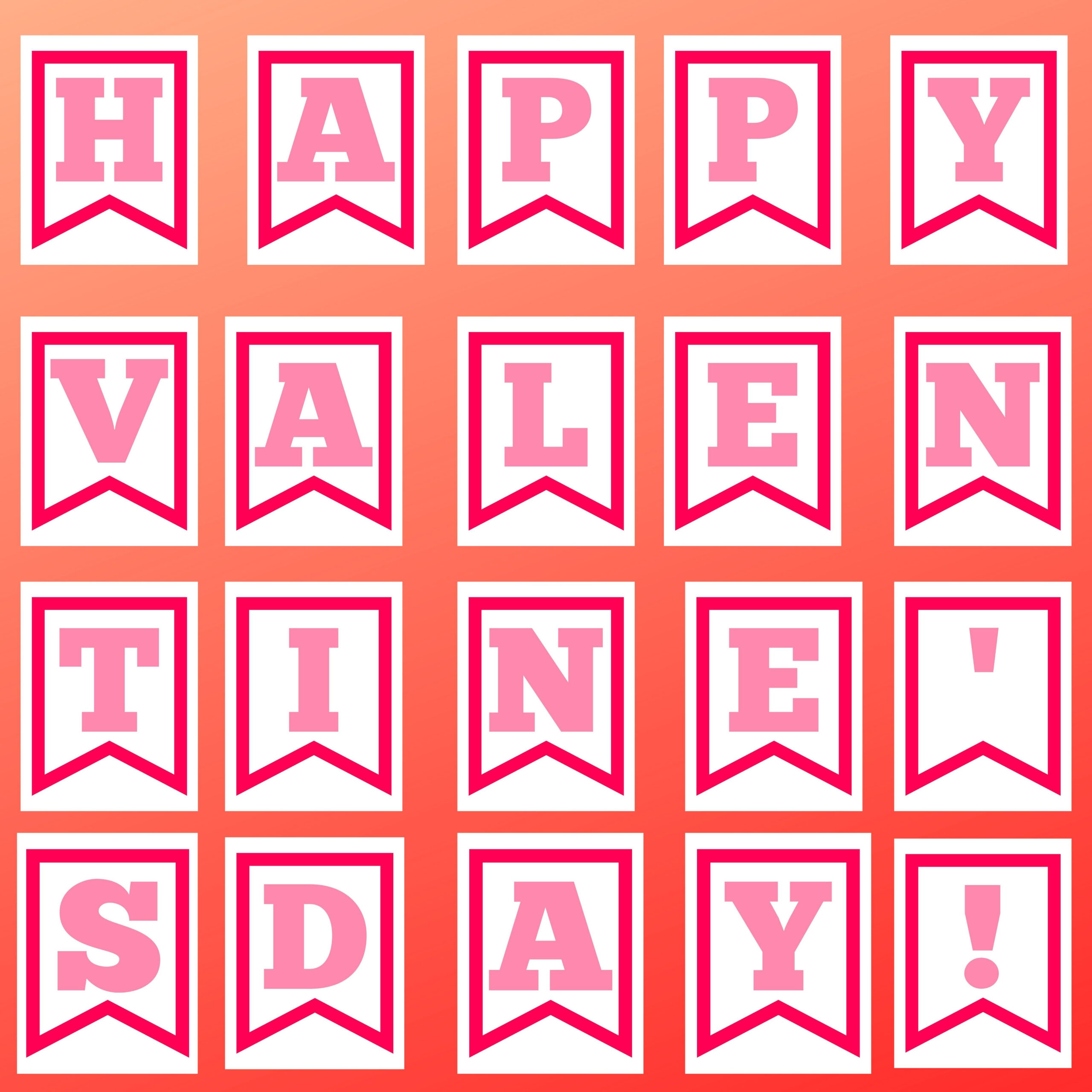 4 Easy Diy Valentine&amp;#039;S Day Printable Banners (Free!) - The pertaining to Free Printable Valentines Day Banner