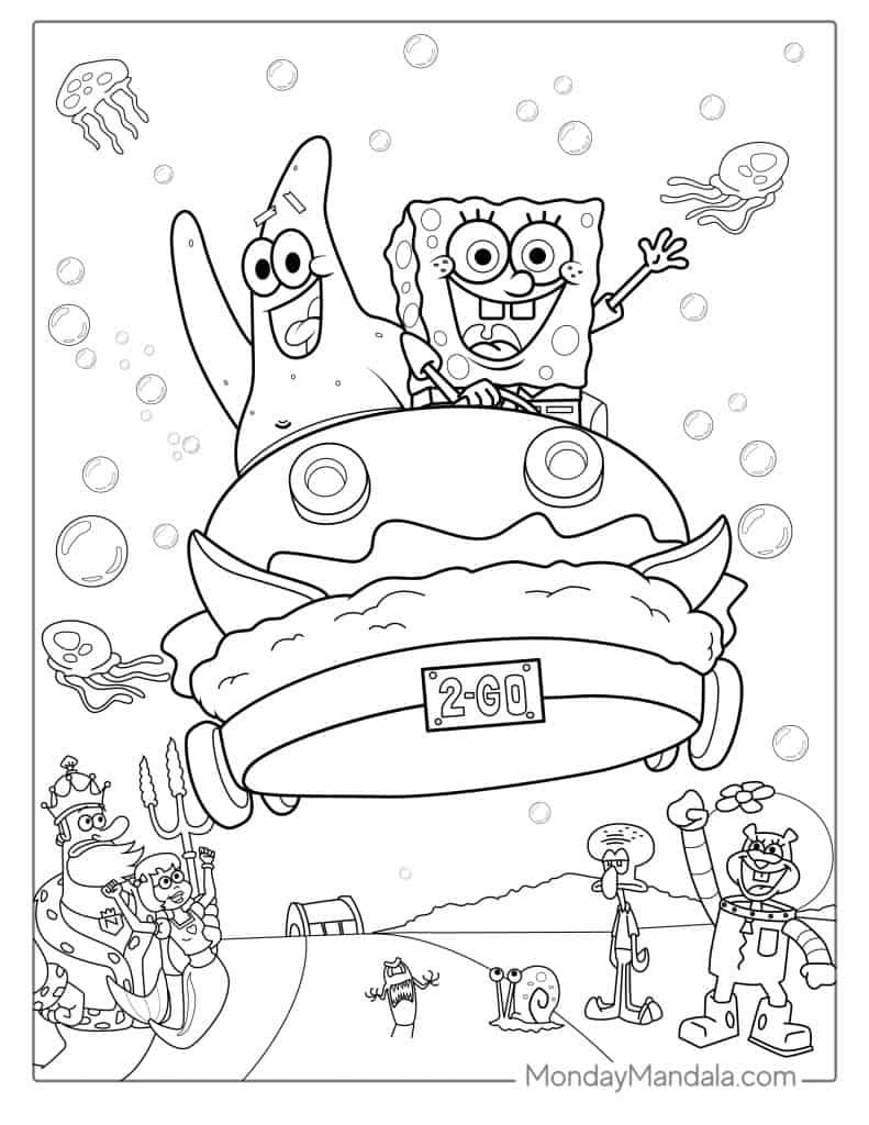 40 Spongebob Coloring Pages (Free Pdf Printables) pertaining to Free Printable Spongebob Coloring Pages