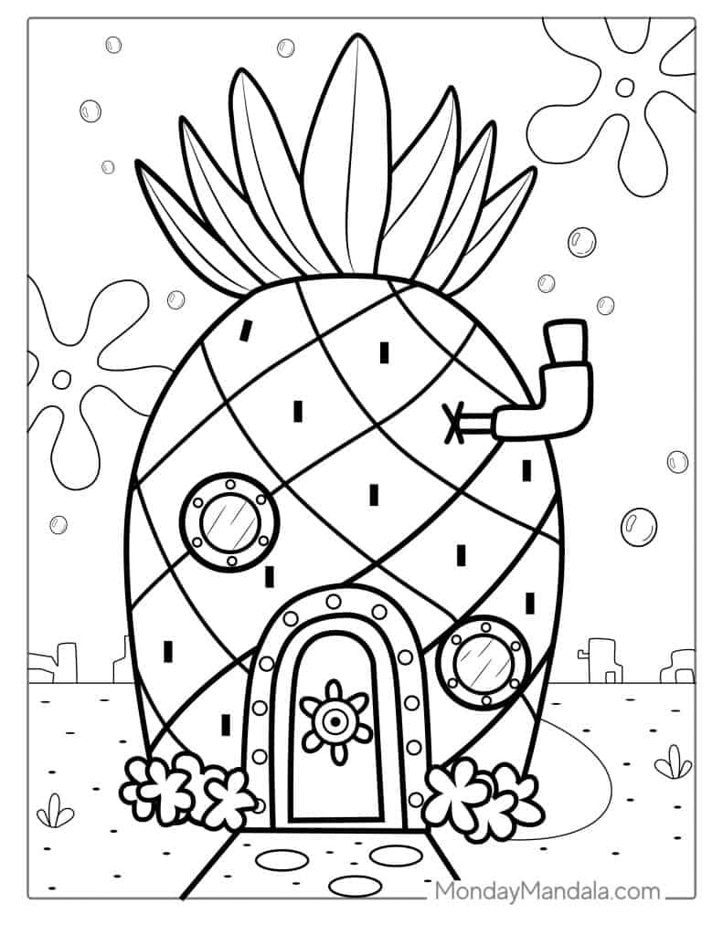 40 Spongebob Coloring Pages (Free Pdf Printables) with Free Printable Spongebob Coloring Pages