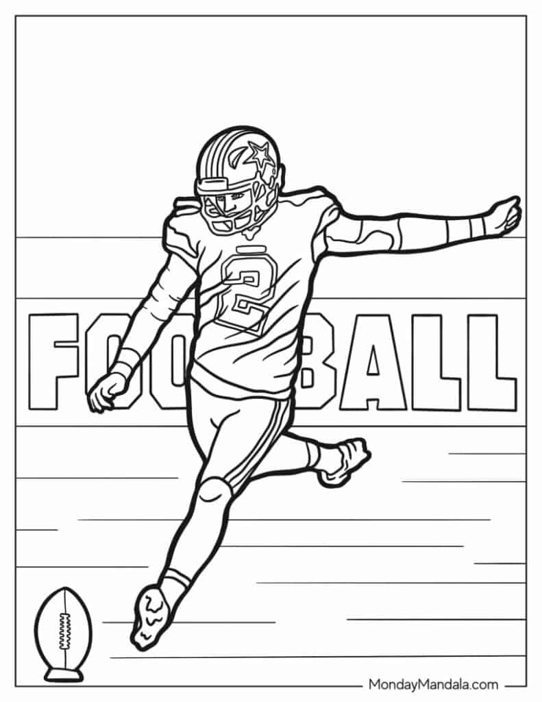 42 Football Coloring Pages (Free Pdf Printables) inside Free Printable Coloring Pages Football