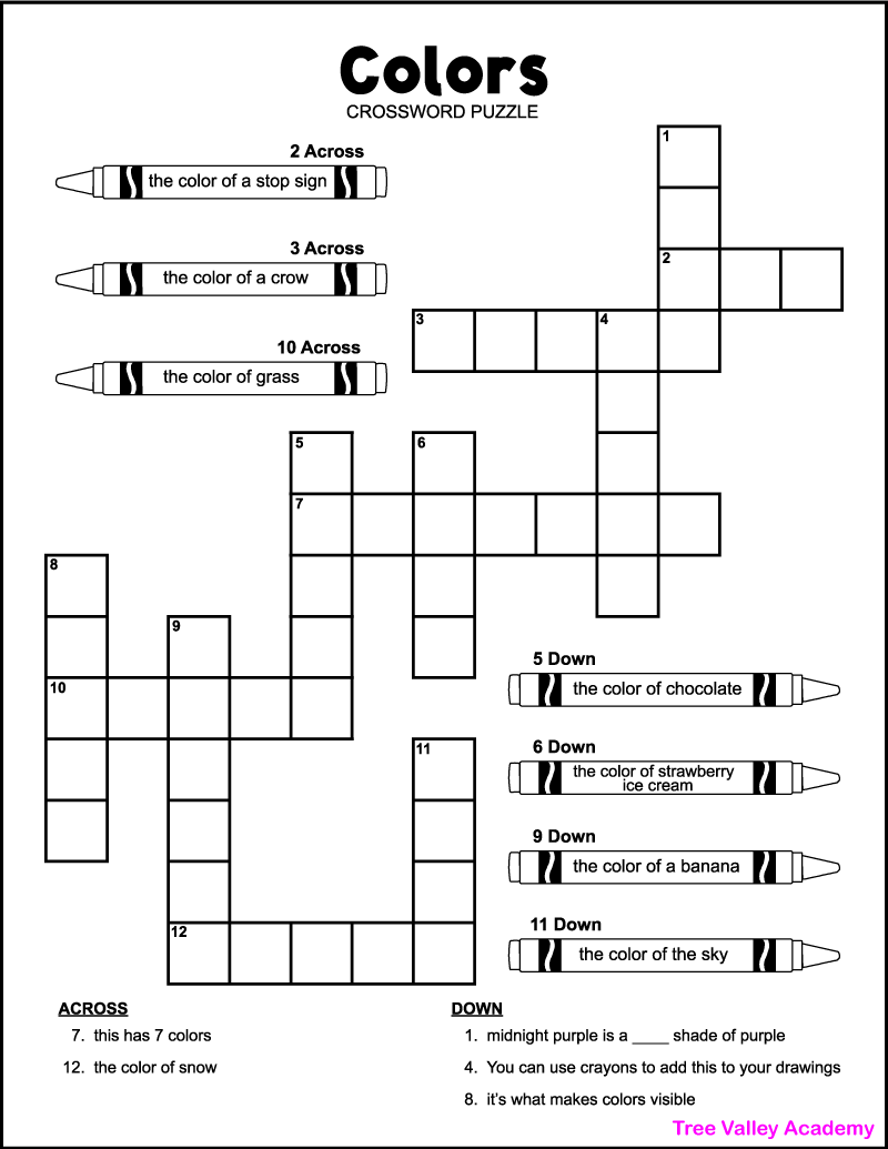 44 Crossword Puzzles For Kids - Page 2 Of 4 - Tree Valley Academy pertaining to Printable Crossword Puzzles For 2Nd Graders