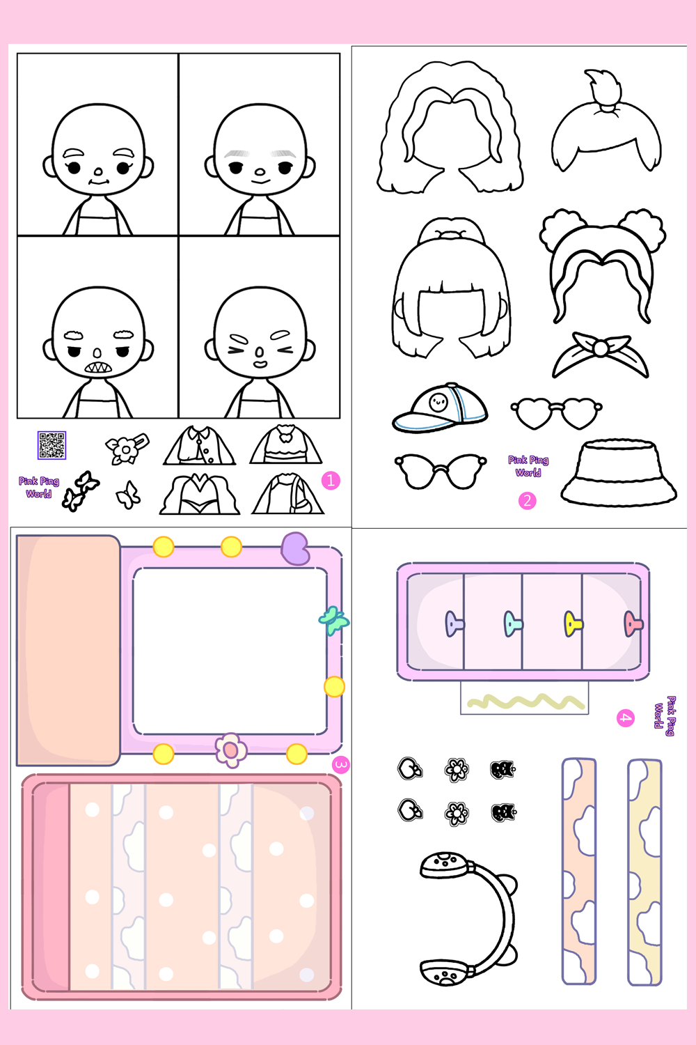 48개의 Toca Boca Doll Printables 아이디어 | 종이인형, 종이 인형 집 in Toca Boca Free Printables