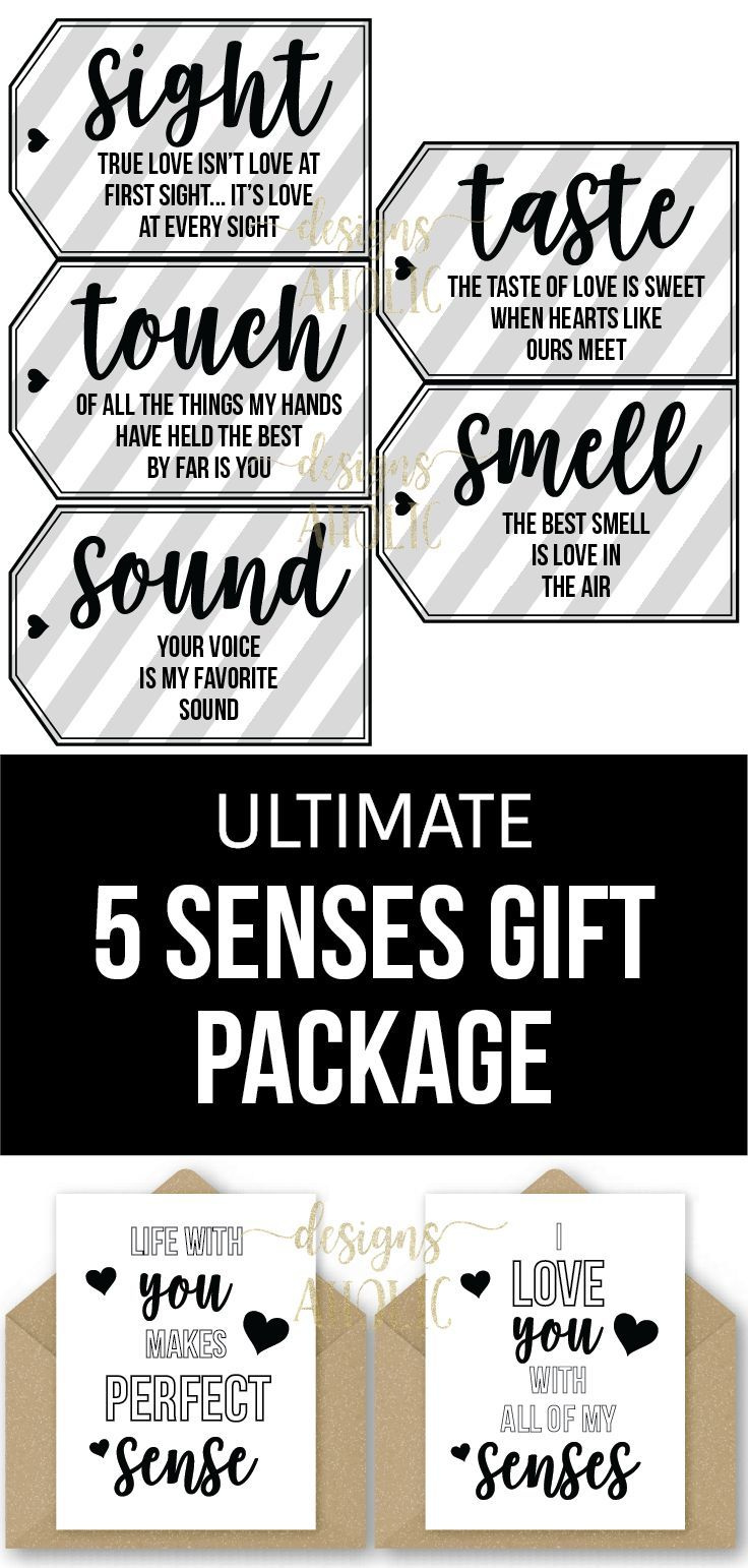 5 Senses Gift Tags &amp;amp; Cards - 5 Senses Gift Package Printables - 5 for 5 Senses Gift Tags Printable Free