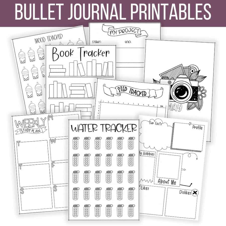 50+ Free Bullet Journal Printables | Masha Plans for Bullet Journal Free Printable Pages