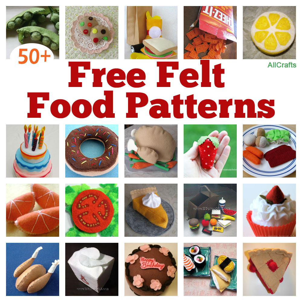 50 Free Felt Food Patterns – Allcrafts Free Crafts Update throughout Free Printable Felt Food Patterns