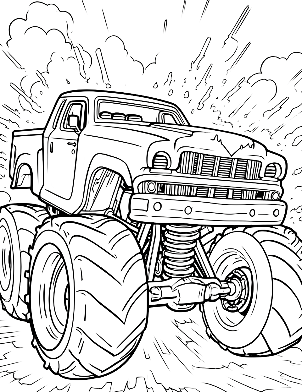 50 Monster Truck Coloring Pages: Fun Printable Sheets throughout Free Printable Monster Truck Coloring Sheets