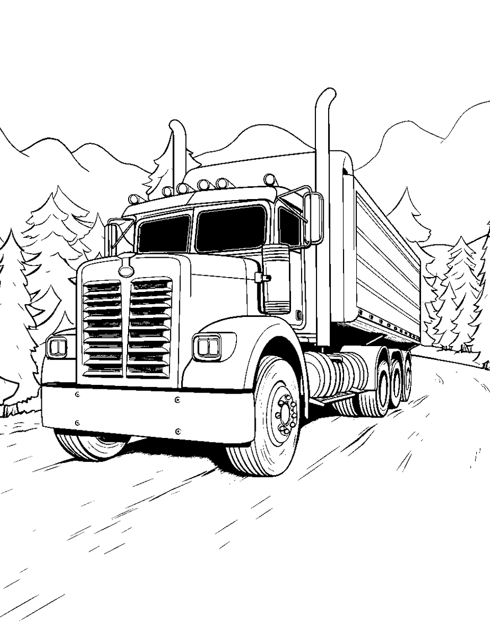 50 Truck Coloring Pages: Free Printable Sheets intended for Free Printable Peterbilt Coloring Pages