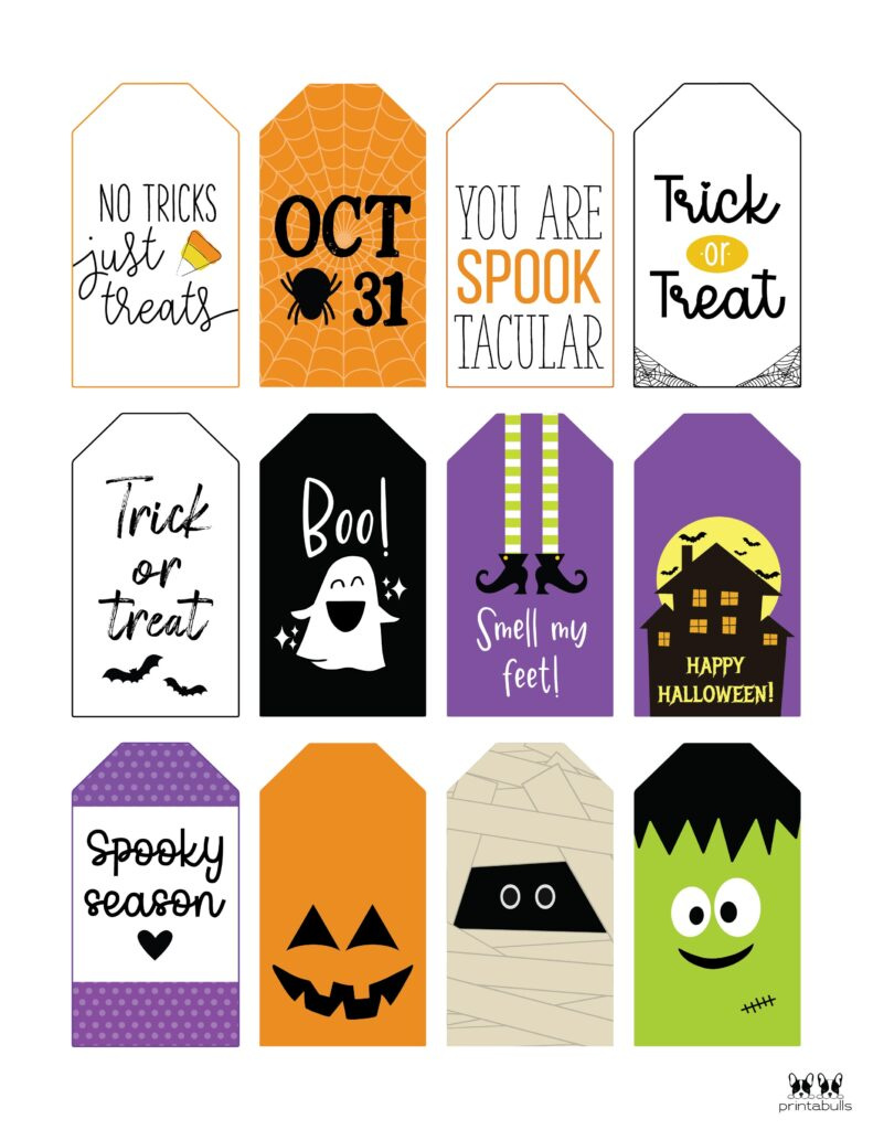 60 Free Printable Halloween Tags | Printabulls within Free Printable Halloween Tags For Goodie Bags