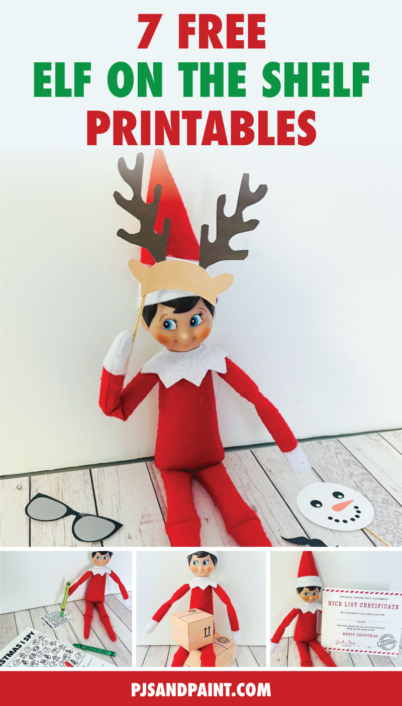 7 Days Of Free Printable Elf Props - Pjs And Paint inside Elf on the Shelf Free Printable Props