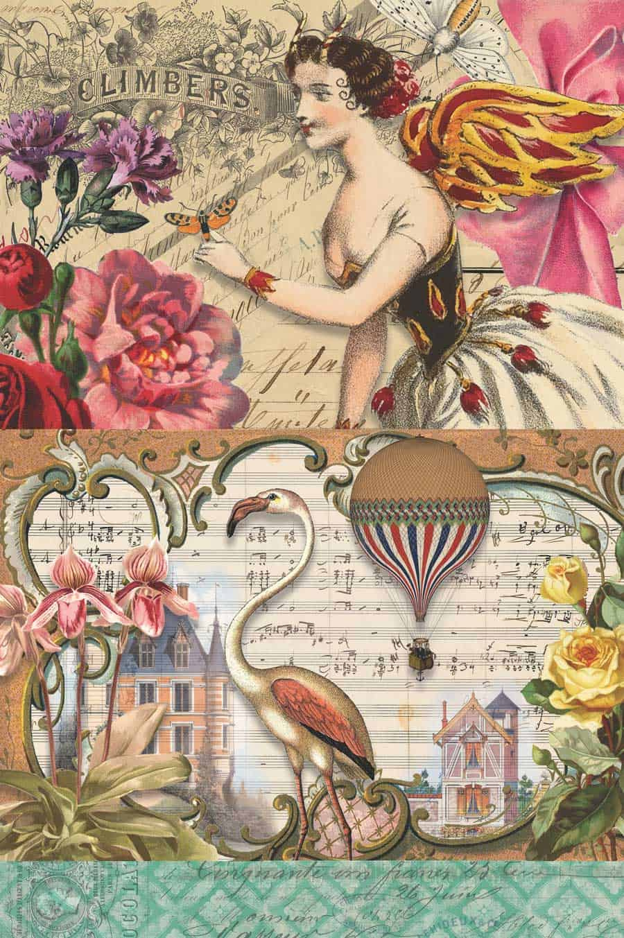 7 Free Creative Collage Sheet Printables For Decoupage Tissue for Free Printable 3D Decoupage Sheets