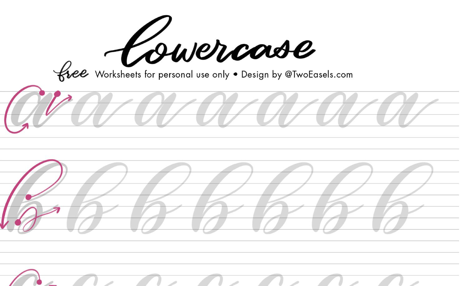 7 Free Hand Lettering Worksheets For Practice pertaining to Brush Lettering Practice Sheets Printable Free