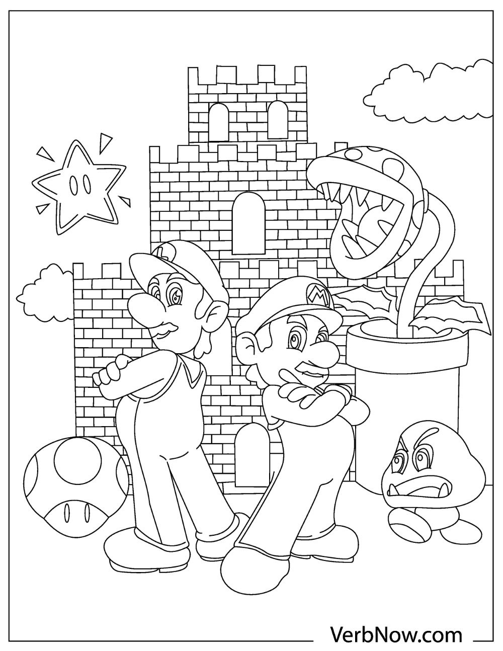 72 Free Mario Coloring Pages (Pdf Printables) throughout Free Printable Mario Worksheets