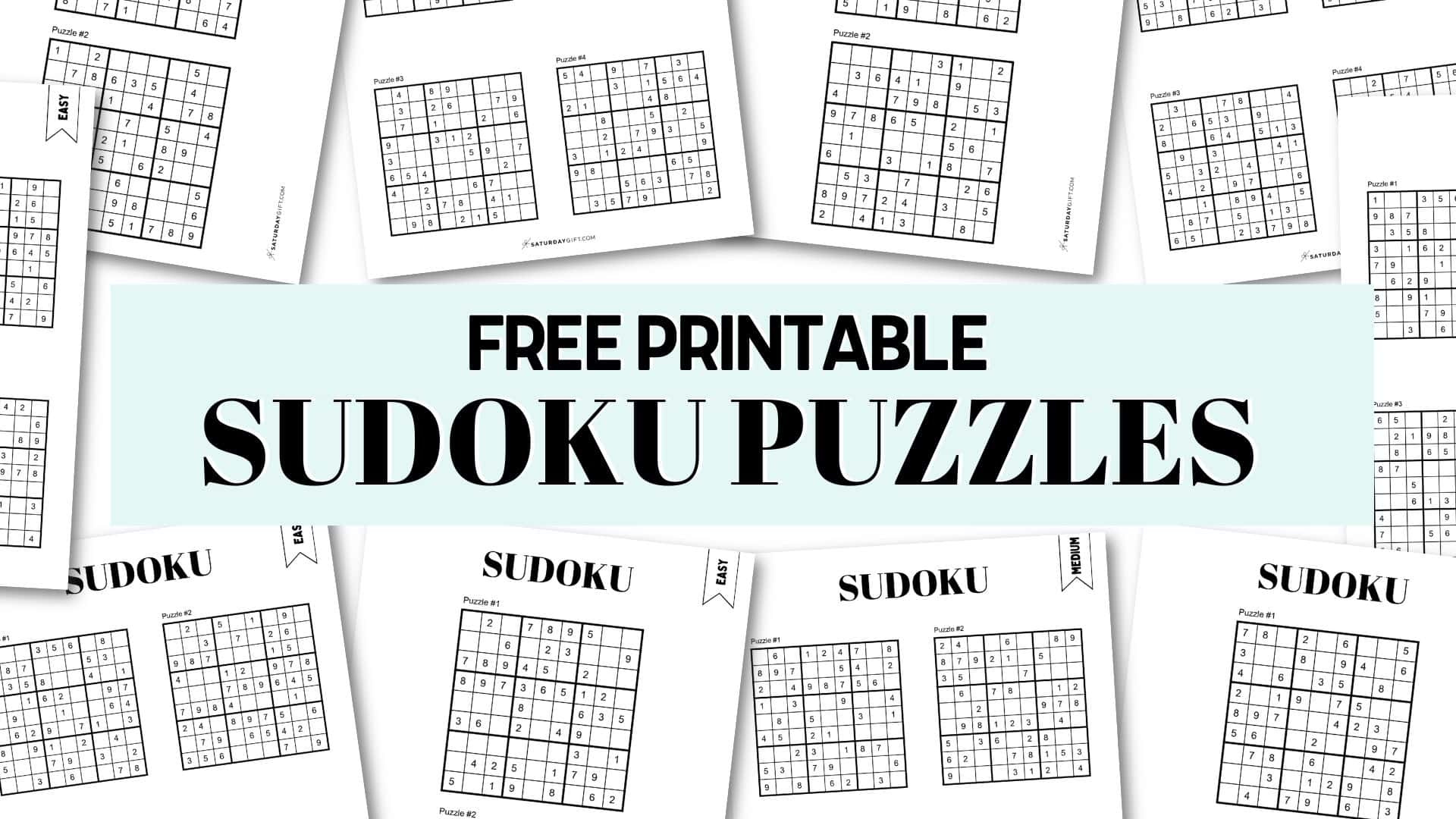 72 Free Printable Sudoku Puzzles | Saturdaygift for Free Printable Sudoku Puzzles